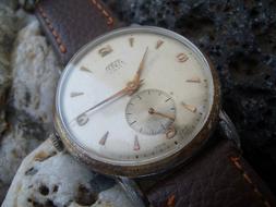 SILVER  MOV. FHF 26 MECCANICO - OVERSIZE 38 mm - VINTAGE 194