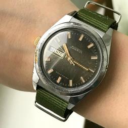 Raketa Soviet Russo Giorno Analogico Polso USSR Data da Coll