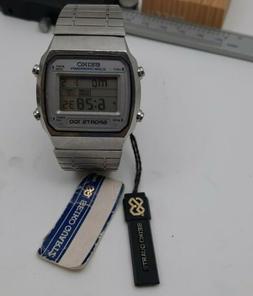 SEIKO SPORTS 100 alarm chronograph digital vintage Japan qua