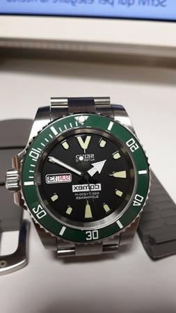 O Con Mod * Movimento Seiko Nh36 * 40 Mm 20 Atm Diver Watch 