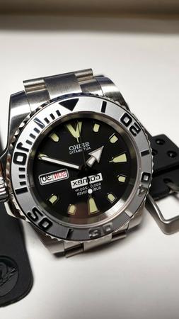 O Con Mod * Movimento Seiko Nh36 * 40 Mm 20 Atm Diver Watch 