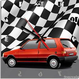 O Fiat Uno Turbo Mk1 Mdf Wall Clock Wood,bar, Pub