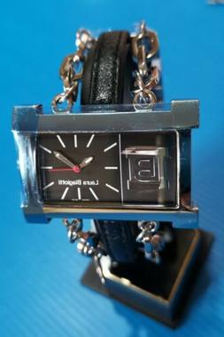 laura biagiotti swiss watch charm rettangolare, acciaio e pe