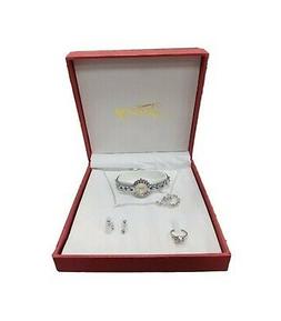 O Orecchini Collana Anello In Cofanetto Elegante