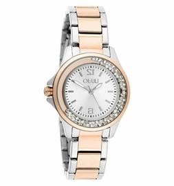 O Donna Bracciale Acciaio Oro Rosa Cristalli