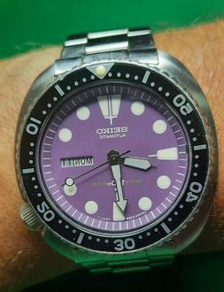 Seiko Turtle 6309-7040 vintage automatic watch 1977 face mod