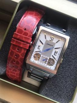 Fossil Twist Automatic Wrist Watch Rectangle 2 Straps