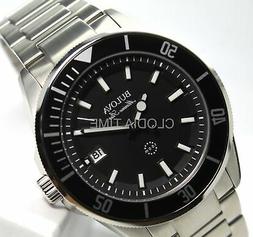 Bulova Uomo Marine Star Nero Acciaio Quarzo 98B203