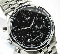 Bulova Uomo Nero Crono Precisionist 262 Khz Acciaio Quarzo 9