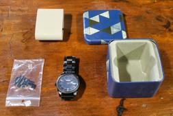 O Uomo Usato Economico Automatico | Nero E Blu | Elegante | 