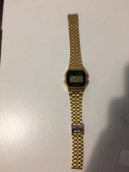 CASIO VINTAGE CASSA IN RESINA COL. ORO CINTURINO ACCIAIO