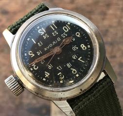 Vintage BULOVA MIL-W-3818A Cal. 10BNCH Stainless Steel Milit