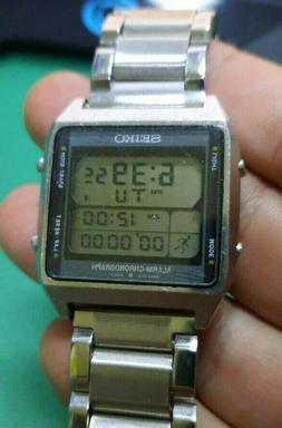 VINTAGE RARE SEIKO DIGITAL RUNNING MAN A714-5060 LCD CHRONOG