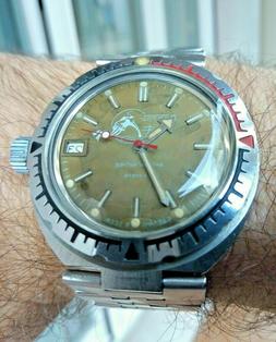 VINTAGE RUSSO WOSTOK VOSTOK BOCTOK AMPHIBIA  200M ' SCUBA  D