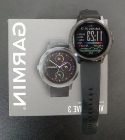 Garmin Vivoactive 3 GPS Smartwatch Nero/Gunmetal, 2 cinturin