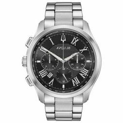 Bulova Wilton Acciaio Inox Quadrante Nero Chrono 96B288- 3 A