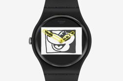 x keith haring mickey blanc sur noir