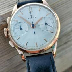 Zenith Gold 18k Chronograph Cal. 146 D Vintage Rare  men's w